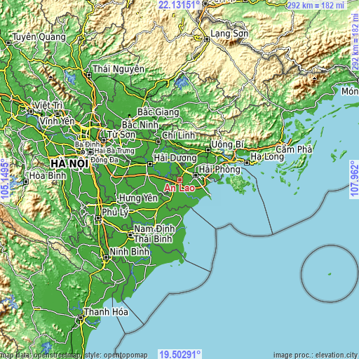 Topographic map of An Lão