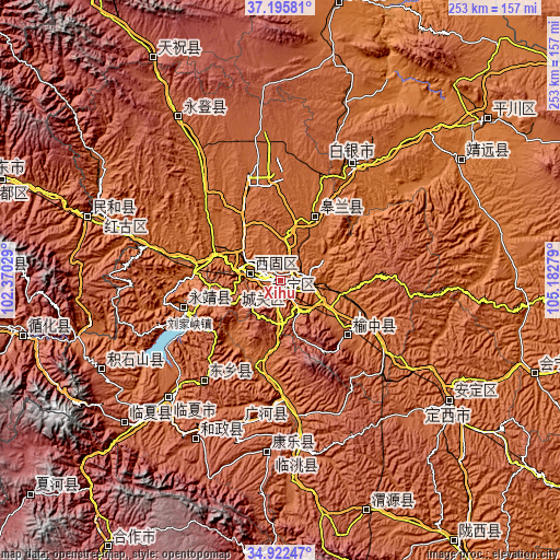 Topographic map of Xihu