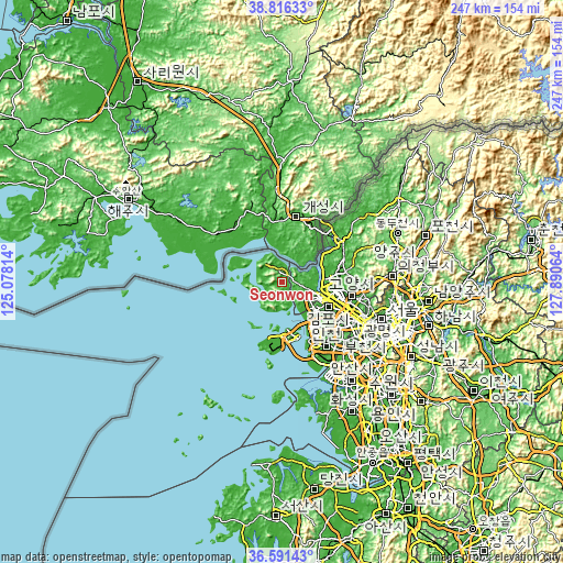 Topographic map of Seonwon