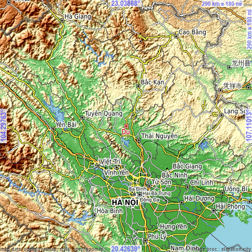 Topographic map of Đu