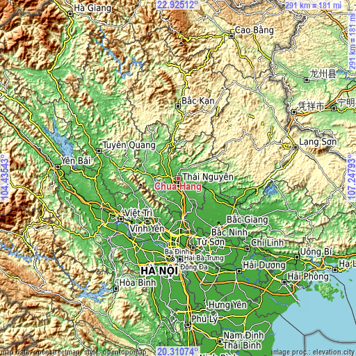 Topographic map of Chùa Hang