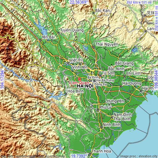 Topographic map of Liên Quan