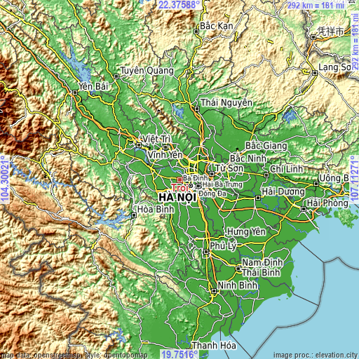 Topographic map of Trôi