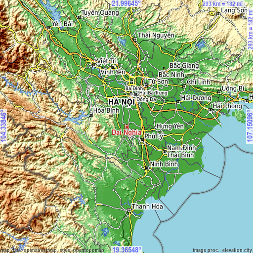 Topographic map of Đại Nghĩa