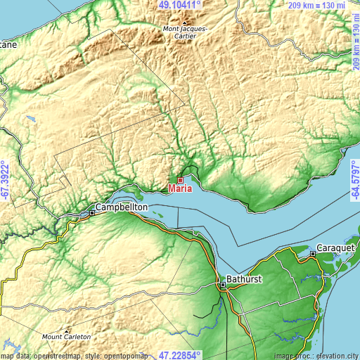 Topographic map of Maria