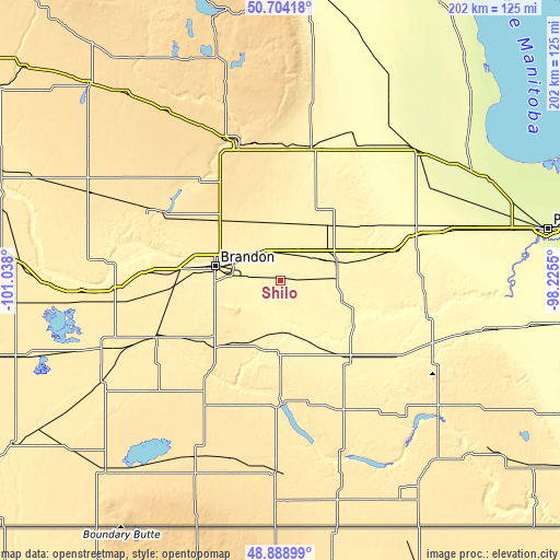 Topographic map of Shilo