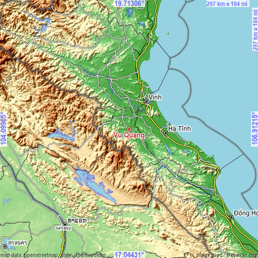 Topographic map of Vũ Quang