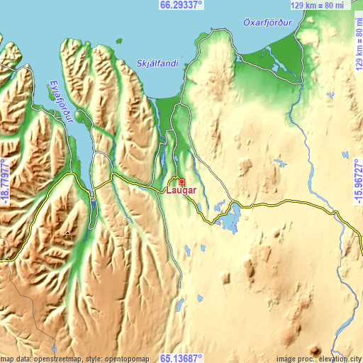 Topographic map of Laugar
