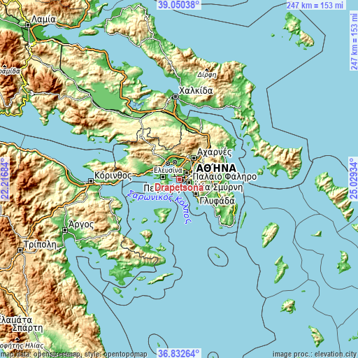 Topographic map of Drapetsóna
