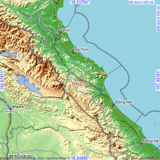 Topographic map of Đồng Lê