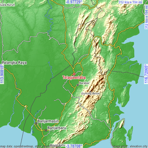 Topographic map of Telagaselaba