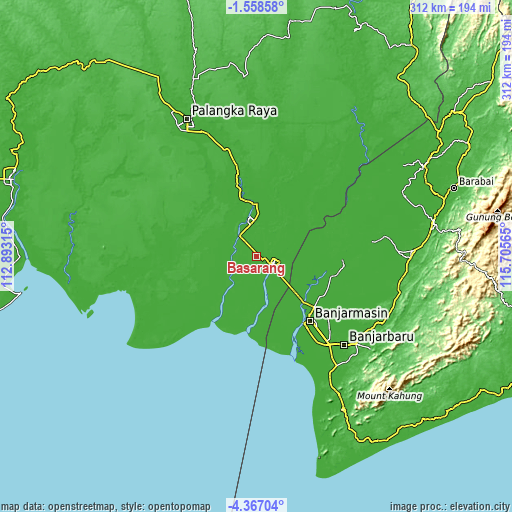 Topographic map of Basarang