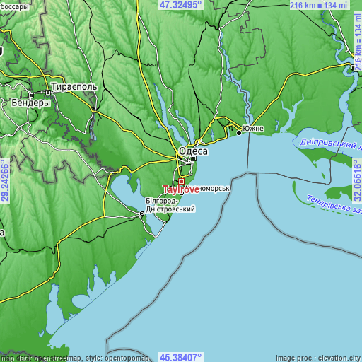 Topographic map of Tayirove