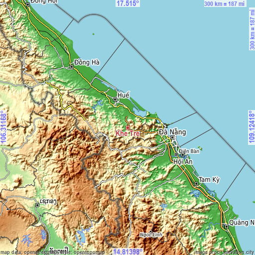 Topographic map of Khe Tre