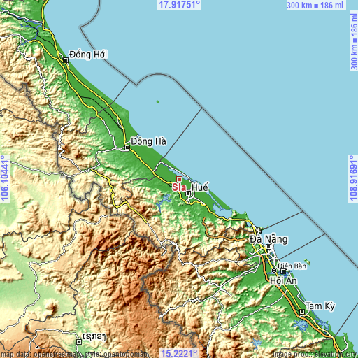 Topographic map of Sịa