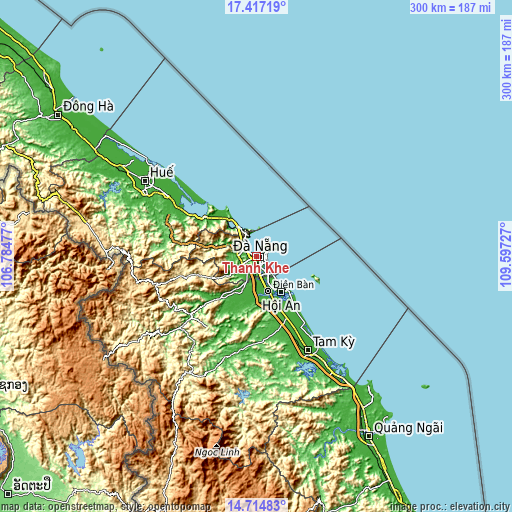 Topographic map of Thanh Khê