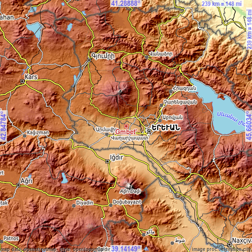 Topographic map of Gmbet’