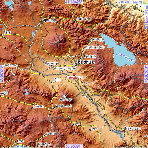 Topographic map of Arevabuyr
