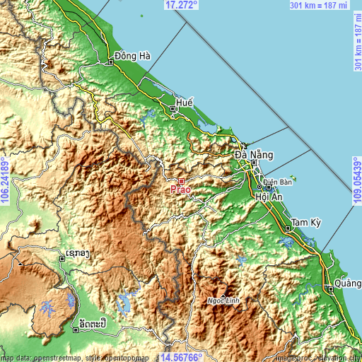 Topographic map of Prao