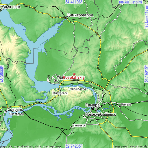 Topographic map of Povolzhskiy