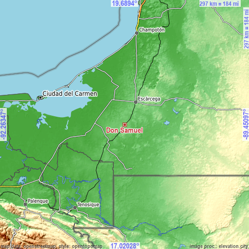 Topographic map of Don Samuel