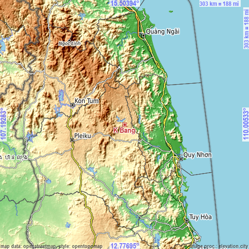 Topographic map of K Bang