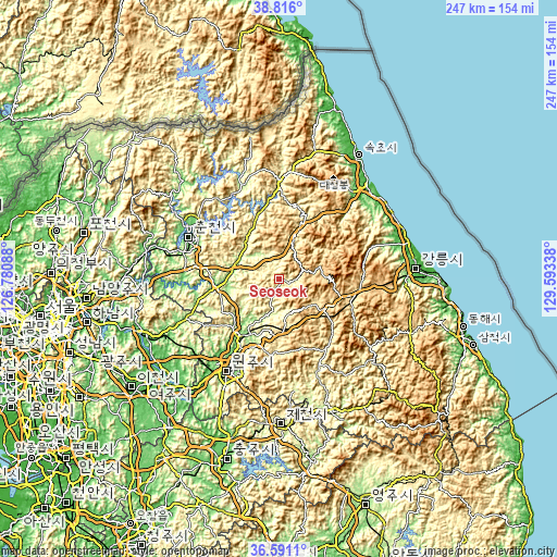 Topographic map of Seoseok