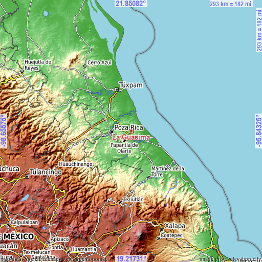 Topographic map of La Guásima