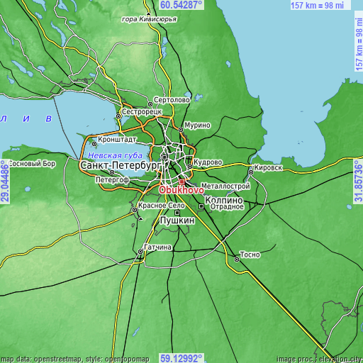 Topographic map of Obukhovo