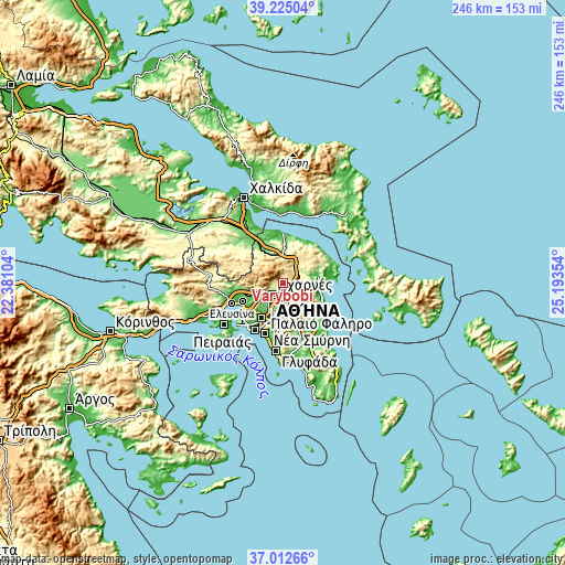 Topographic map of Varybóbi