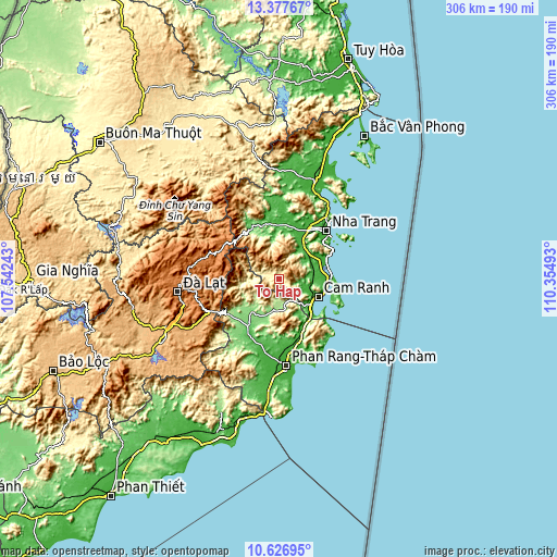 Topographic map of Tô Hạp