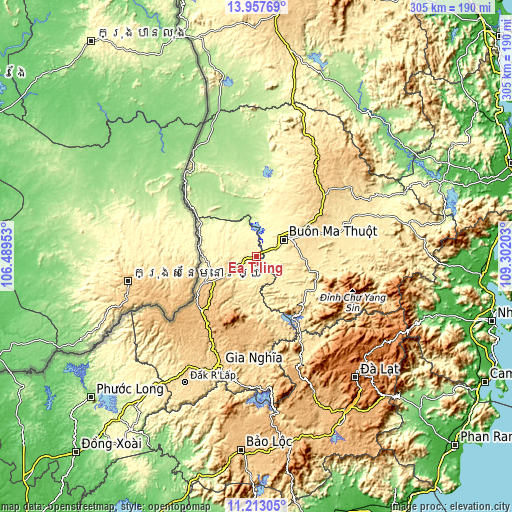 Topographic map of Ea T’ling