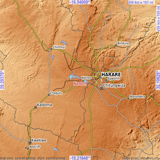 Topographic map of Norton