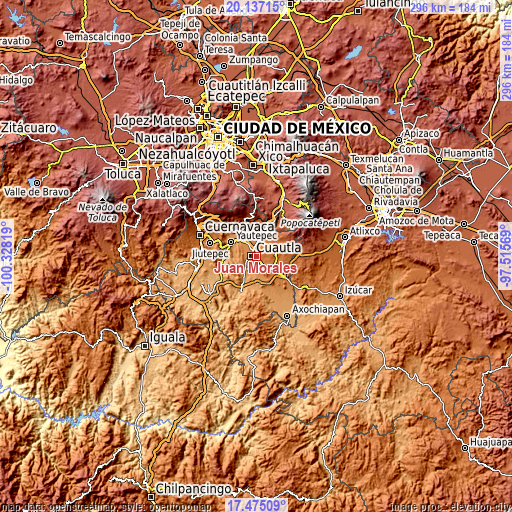 Topographic map of Juan Morales