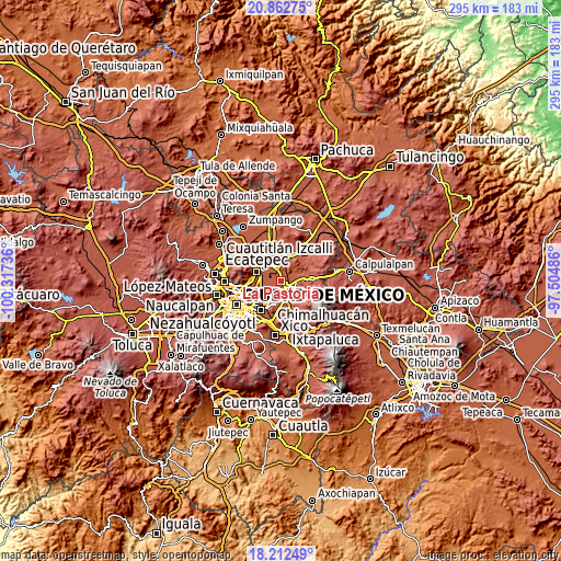 Topographic map of La Pastoría