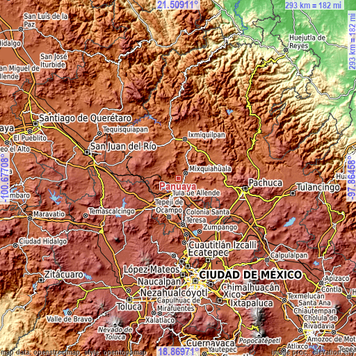 Topographic map of Panuaya