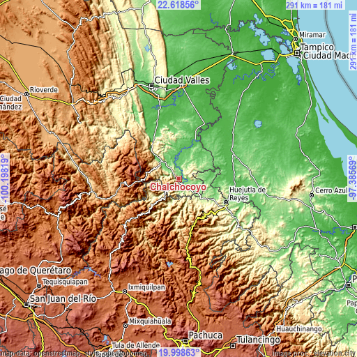 Topographic map of Chalchocoyo