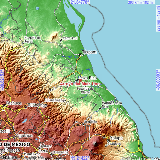 Topographic map of Arroyo del Maíz Uno