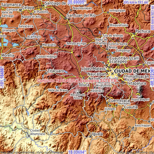 Topographic map of Conjunto Habitacional Ecológico SUTEYM