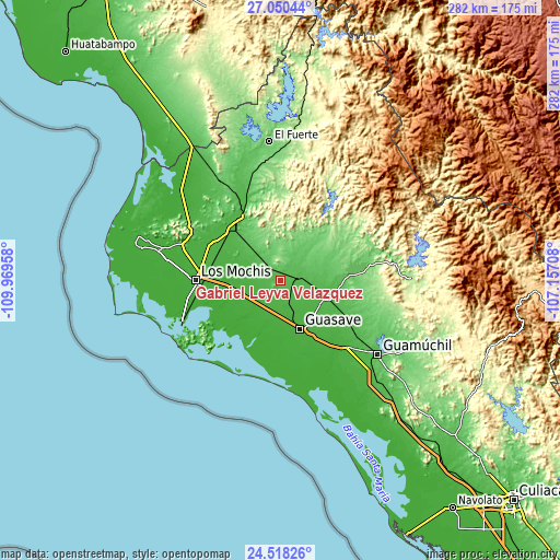 Topographic map of Gabriel Leyva Velázquez