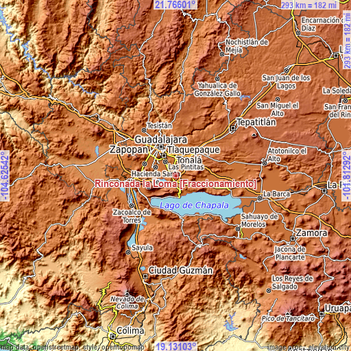 Topographic map of Rinconada la Loma [Fraccionamiento]