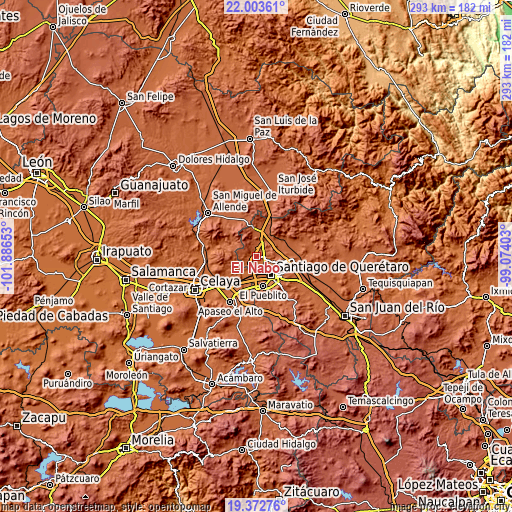Topographic map of El Nabo