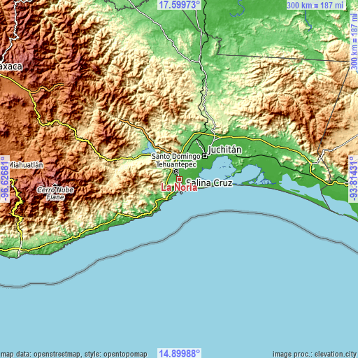 Topographic map of La Noria