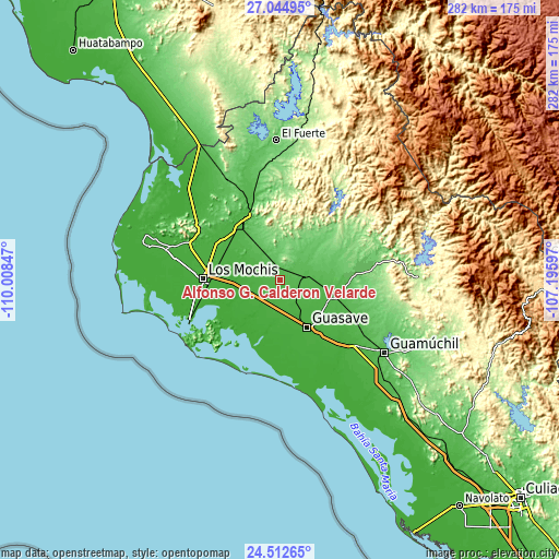 Topographic map of Alfonso G. Calderón Velarde