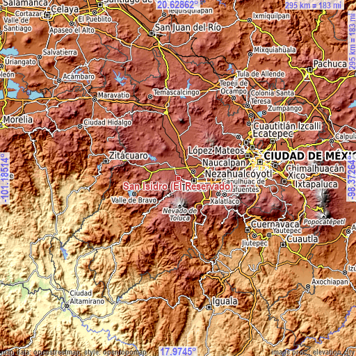 Topographic map of San Isidro (El Reservado)