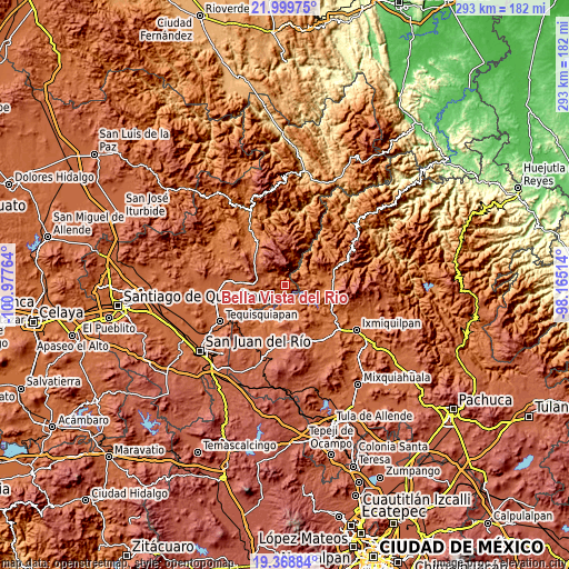 Topographic map of Bella Vista del Río