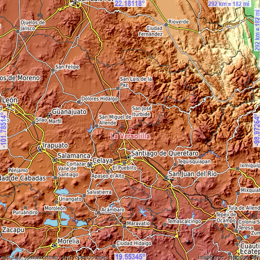 Topographic map of La Versolilla