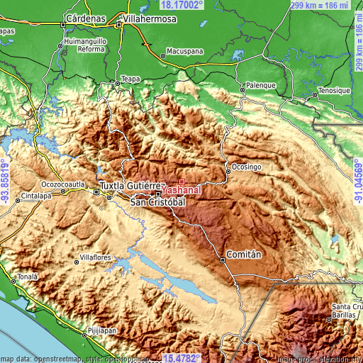 Topographic map of Yashanal