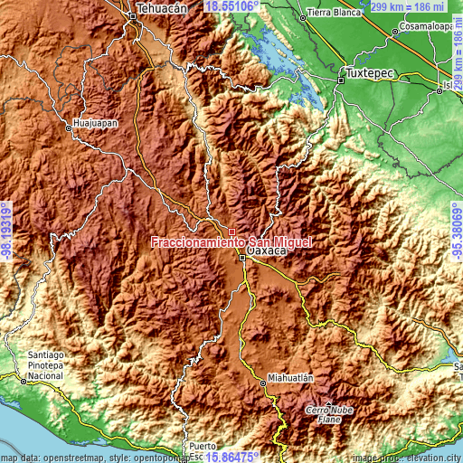 Topographic map of Fraccionamiento San Miguel