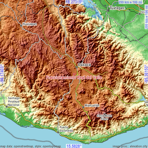 Topographic map of Fraccionamiento Real del Valle